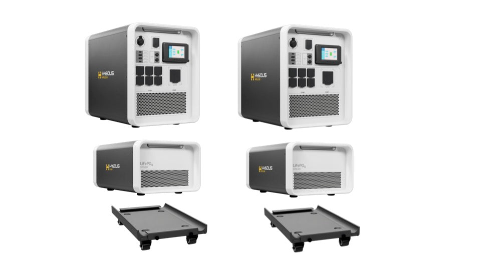 Apollo 5K • Ultra-Fast Portable Solar Power Station (2PCS) + Expansion Battery (2PCS)