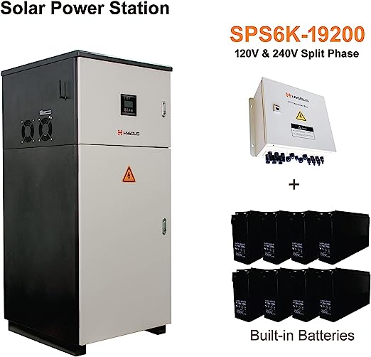 SPS6K Off-Grid Solar Kit - 6kW Output, 120/240V Split-Phase, 19kWh Battery Storage, 5kW Solar