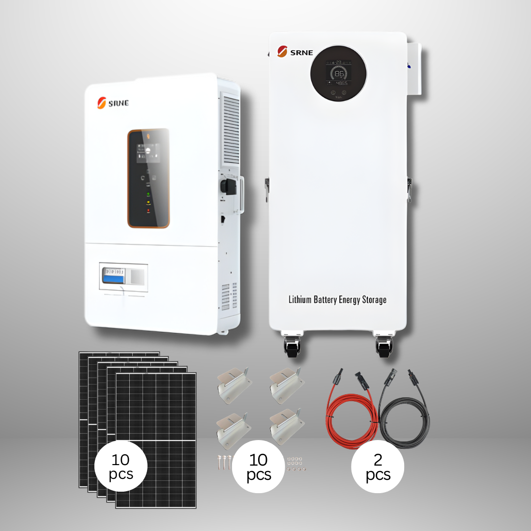 SRNE ABP 10kW Off-Grid Inverter + SE 16.07kWh Battery Storage + 10x435W Solar Panels