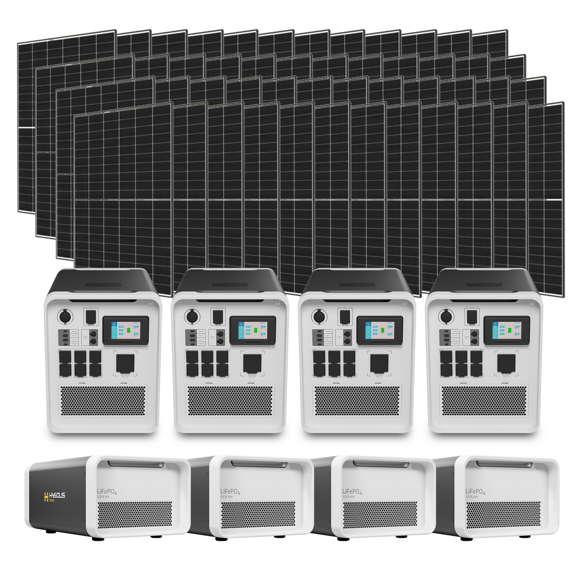 Apollo 5K • SuperGrid 240V Kit (12kW Output | 43kWh Storage | 19.6kW Solar)