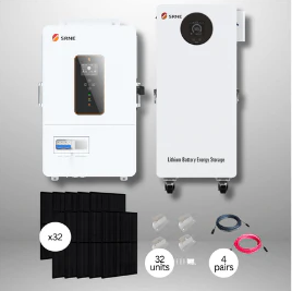 SRNE ABP 20kW (2x10kW) Off-Grid Inverter + SE 32.14kWh (2x16.07kWh) Battery Storage + 32x410W Solar Panels