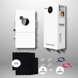 SRNE HEBP-PRO 12kW Hybrid Inverter + EOS 32.14kWh (2x16.07kWh) Battery Storage + 24x410W Solar Panels