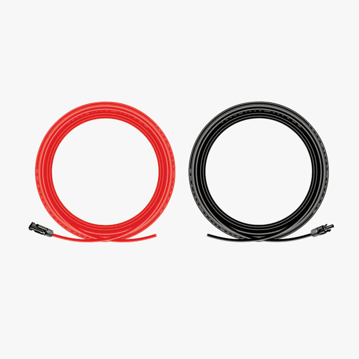 One Pair (Black & Red) | 40 ft. MC4 PV Cable | 1 End Connector